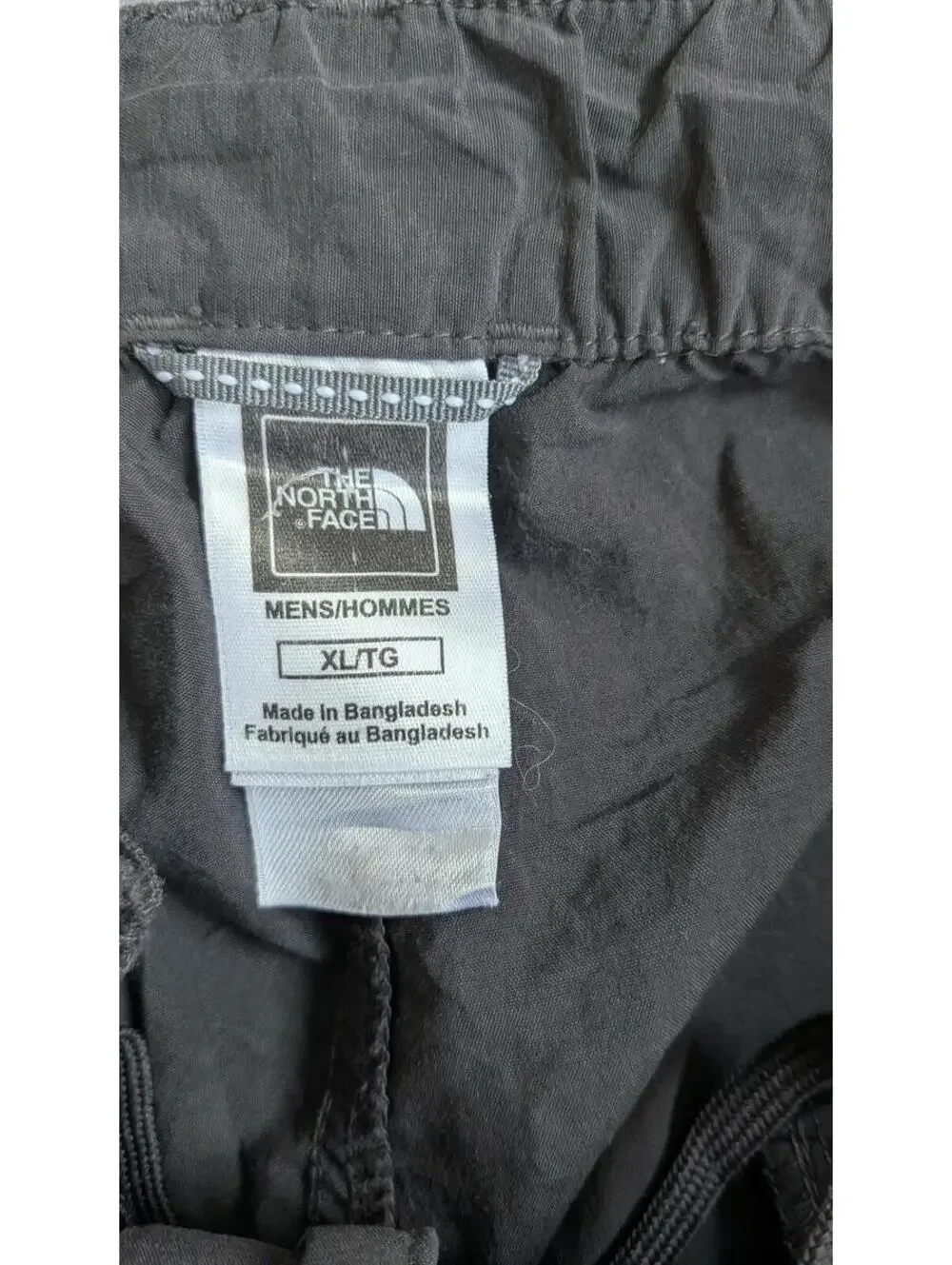 The North Face Pants Mens XL Gray Elastic Waist Cargo Pockets Lightweight Hiking